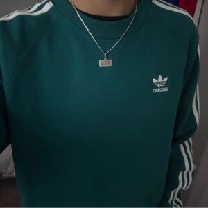 Adidas Men's Teal Crewneck Sweater